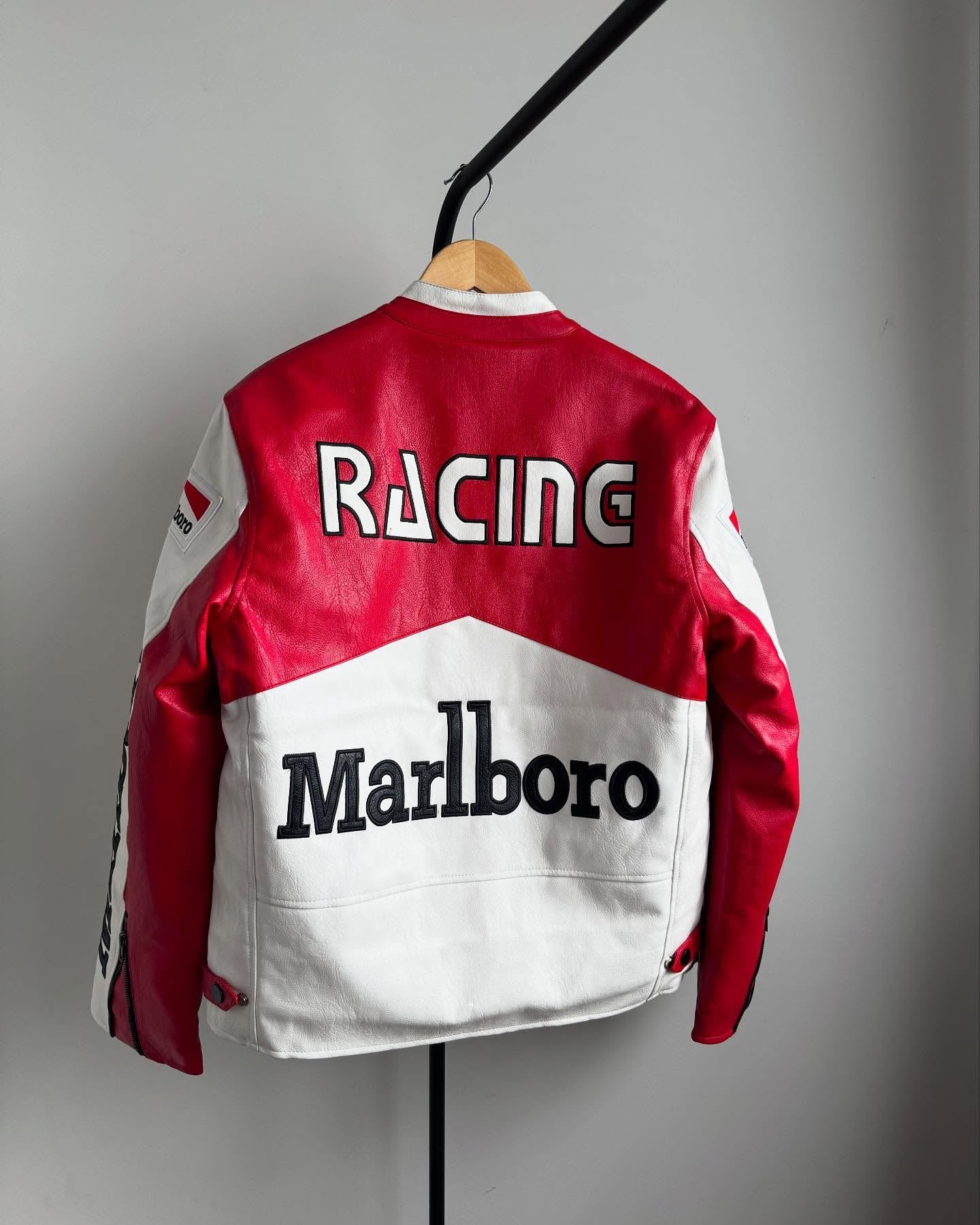Marlboro Racing Leather Jacket โ Vintage F1 Style | Street Wears